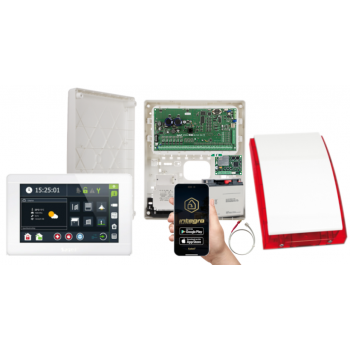 ZESTAW ALARMOWY SATEL INTEGRA 256 PLUS + INT-TSI-W + OPU-3P + AWT800 + 17Ah + INT-GSM LTE + SP-4001R